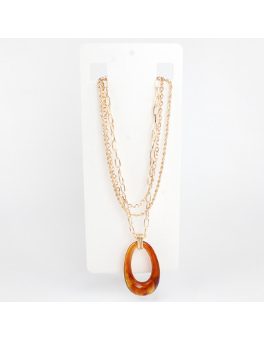 Collar de Cadena y Dije de Acrílico