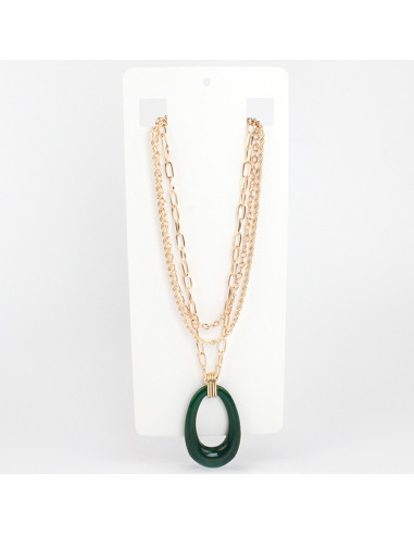 Collar de Cadena y Dije de Acrílico