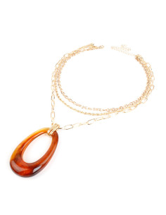 Collar de Cadena y Dije de Acrílico