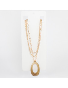 Collar de Cadena y Dije de Acrílico