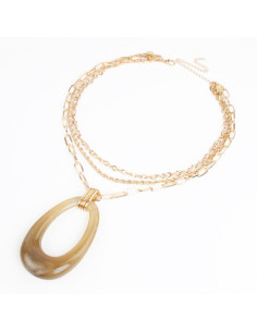 Collar de Cadena y Dije de Acrílico