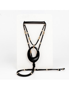 Collar de Gamuza y Dije de Acrílico