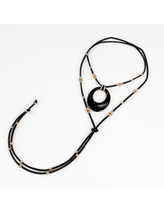 Collar de Gamuza y Dije de Acrílico