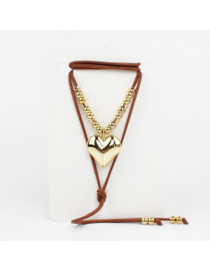 Collar de Gamuza y Dije de CCB