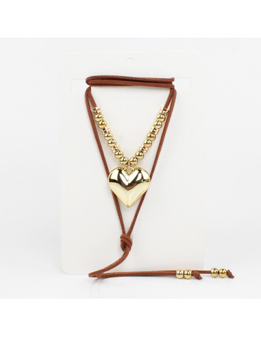 Collar de Gamuza y Dije de CCB