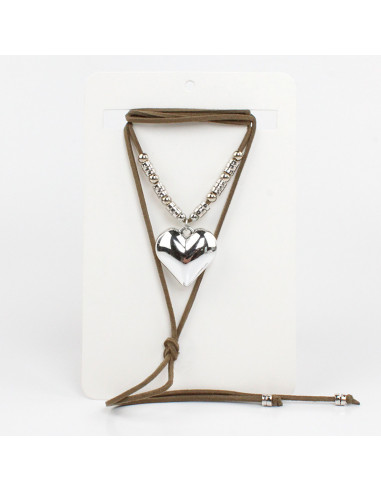 Collar de Gamuza y Dije de CCB