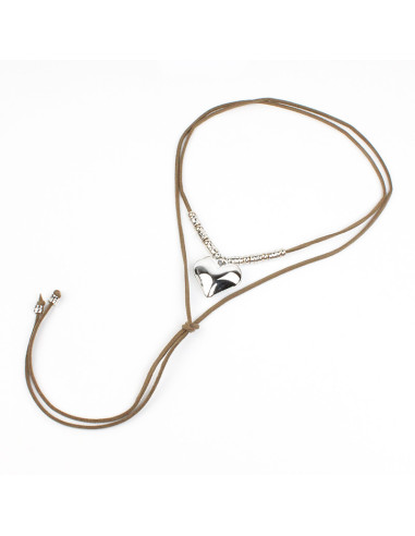 Collar de Gamuza y Dije de CCB