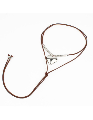 Collar de Gamuza y Dije de CCB