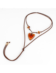 Collar de Gamuza y Acrílico