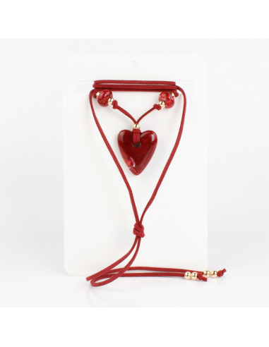 Collar de Gamuza y Acrílico