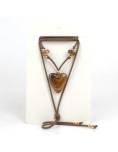 Collar de Gamuza y Acrílico