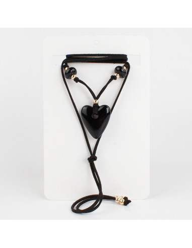 Collar de Gamuza y Acrílico