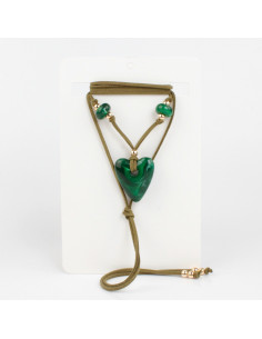 Collar de Gamuza y Acrílico