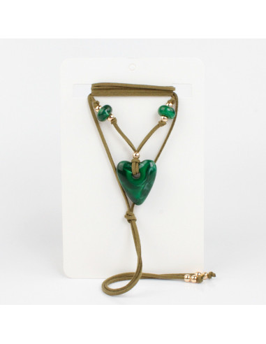 Collar de Gamuza y Acrílico