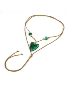 Collar de Gamuza y Acrílico