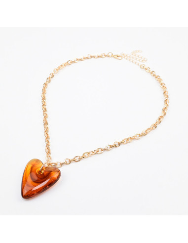 Collar de Cadena y Dije de Acrílico