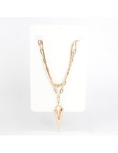 Collar de Cadenas y Dije de Corazón