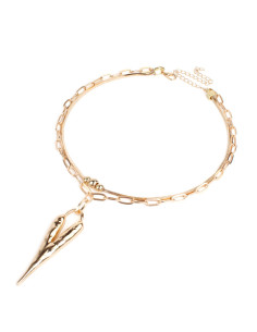 Collar de Cadenas y Dije de Corazón