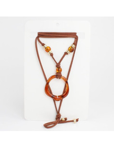 Collar de Gamuza y Acrílicos