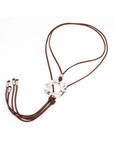 Collar Corbatero de Gamuza y Dije