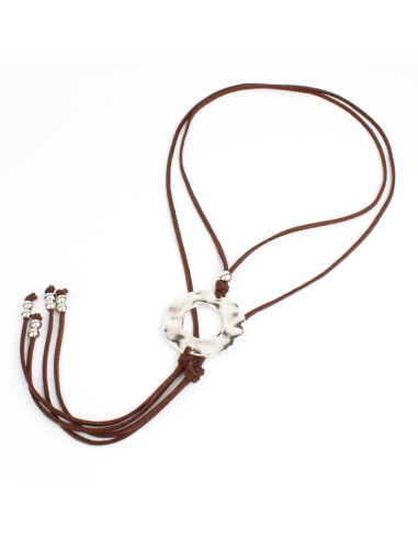 Collar Corbatero de Gamuza y Dije