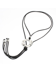 Collar Corbatero de Gamuza y Dije