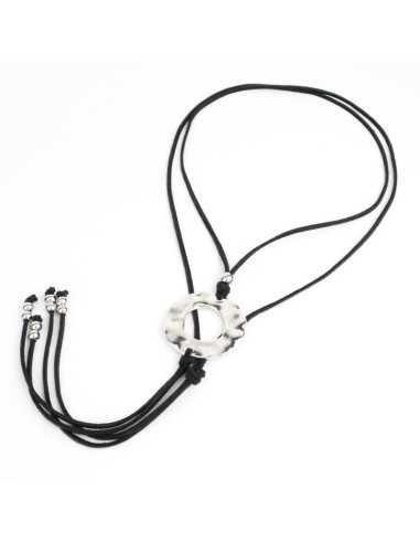 Collar Corbatero de Gamuza y Dije