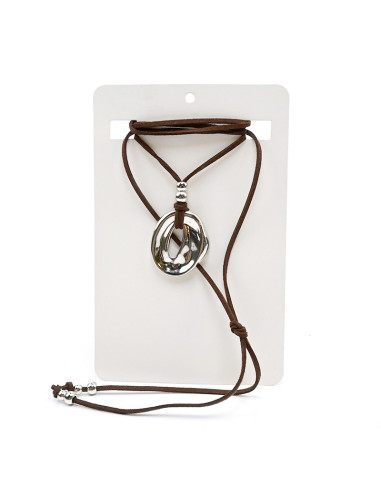 Collar de Gamuza y Dije de Fundición