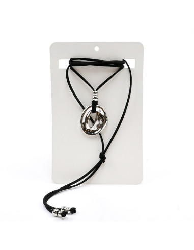 Collar de Gamuza y Dije de Fundición