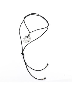 Collar de Gamuza y Dije de Fundición