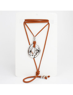 Collar de Gamuza y Dije de Fundición