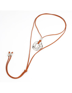 Collar de Gamuza y Dije de Fundición