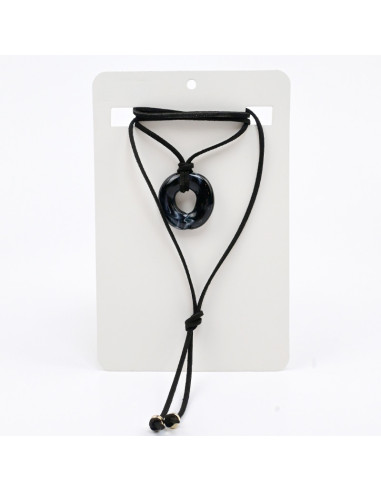 Collar de Gamuza y Dije Acrílico