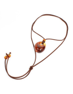 Collar de Gamuza y Dije Orgánico