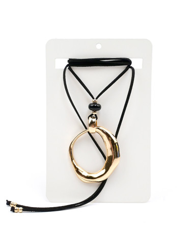 Collar de Gamuza y Dije Orgánico