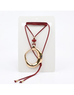 Collar de Gamuza y Dije Orgánico