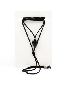 Collar de Gamuza y Dije de Resina