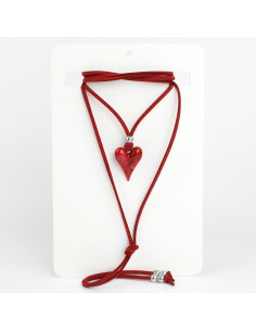 Collar de Gamuza y Dije de Resina