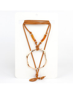 Collar de Gamuza y Dije Boho