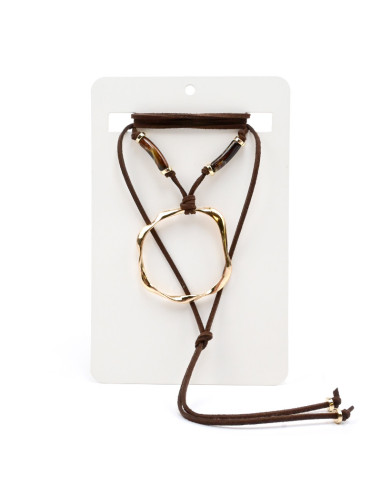 Collar de Gamuza y Dije Boho