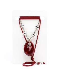 Collar de Gamuza y Dije Orgánico