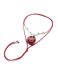 Collar de Gamuza y Dije Orgánico