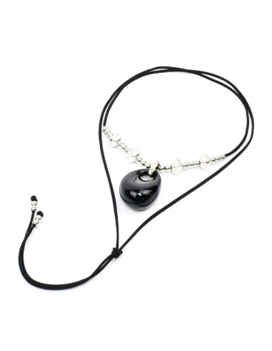 Collar de Gamuza y Dije Orgánico