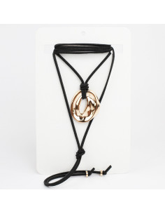 Collar de Gamuza y Dije Orgánico