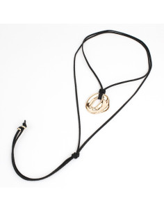 Collar de Gamuza y Dije Orgánico