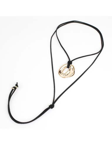 Collar de Gamuza y Dije Orgánico