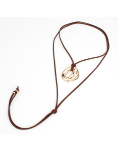 Collar de Gamuza y Dije Orgánico