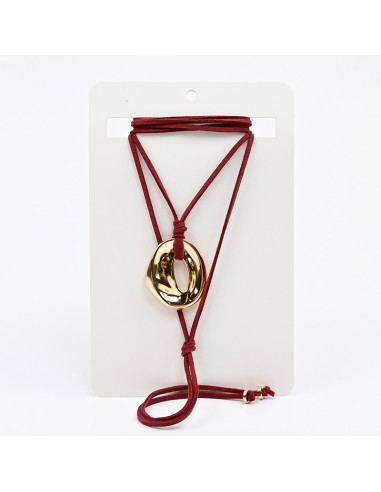 Collar de Gamuza y Dije Orgánico