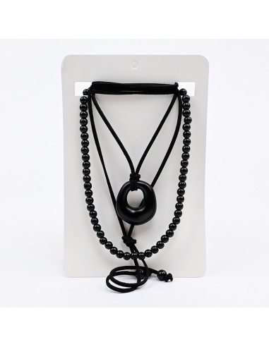 Set de Collares Gamuza y Enhebrado