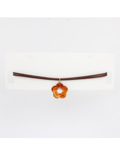 Choker Gamuza y Flor